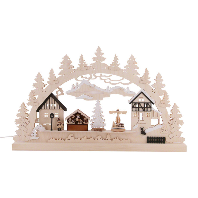 Schwibbogen Dorfweihnacht - 62x37x5,5 cm