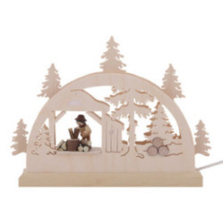 Schwibbogen Holzhacker - 23x15x4,5 cm