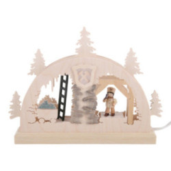 Mini-Schwibbogen Bergwerk - 23x15x4,5 cm