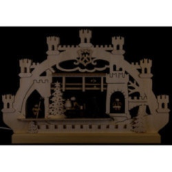 Doppel Schwibbogen Burgweihnacht - 42x30x4,5 cm