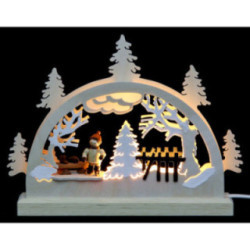 Candle Arch - Ice Skater (3 Figures) - 23x15x4, cm / 9x6x2 inch
