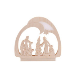 Schwibbogen Leuchter Weihnachtsmann - 30x28,5x4,5 cm