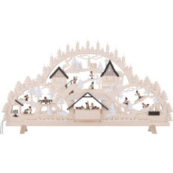 Candle Arch - Erzgebirge Scene - 100x56x16 cm / 39x22x6 inch