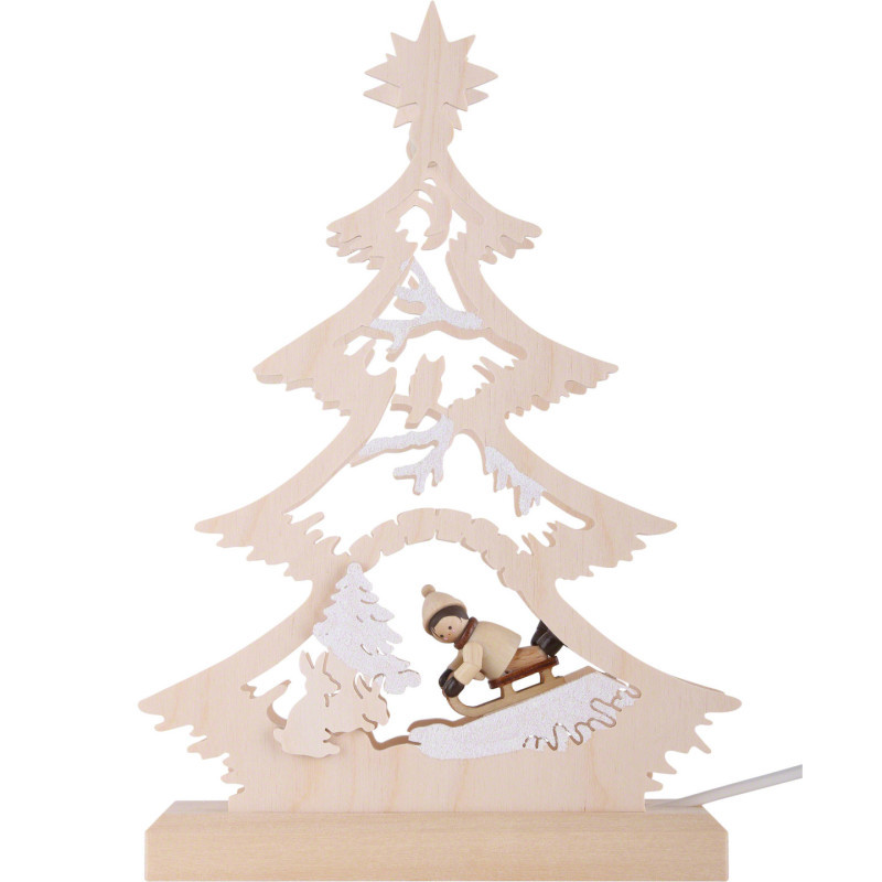 Lichterspitze Mini-Baum Rodler - 23,5x15,5x4,5 cm