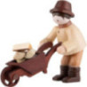 Thiel Figurine - Forest Man with Wheelbarrow - natural - 6 cm / 2.4 inch