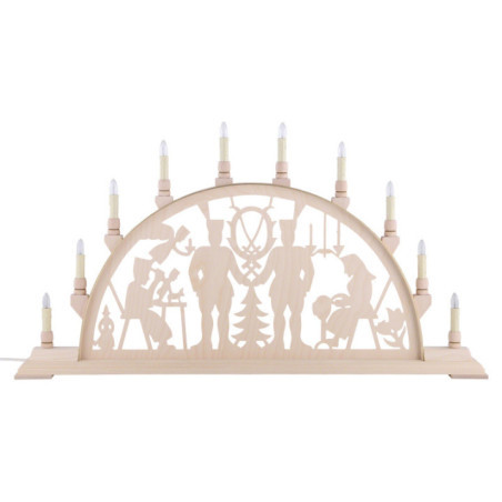 Candle Arch - Miner with Coat of Arms - 78x42 cm / 31x17 inch