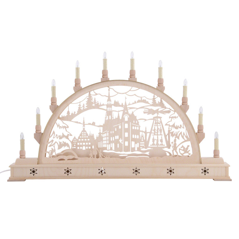 Schwibbogen Zwickau mit Sockel - 78 cmx45 cm