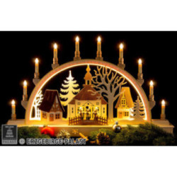 Candle Arch - Church with Carolers - 78x45 cm / 30x17 inch