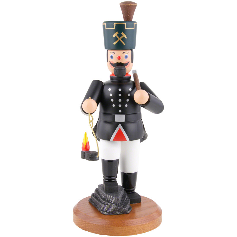Räuchermännchen Bergmann mit Lampe und Hacke - 22 cm