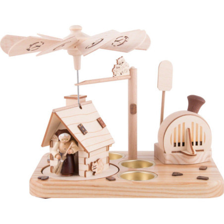 1-stöckige Räucherpyramide Hänsel und Gretel - 18 cm