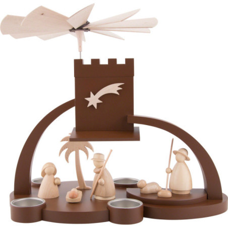 1-stöckige Pyramide mit Christi Geburt - 29 cm