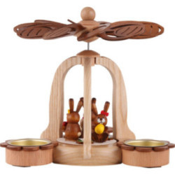 1-Tier Easter Pyramid with Bunnies 18 cm / 7.1 inch