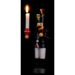 Räuchermännchen Bergmann mit Licht und Hacke - 22 cm