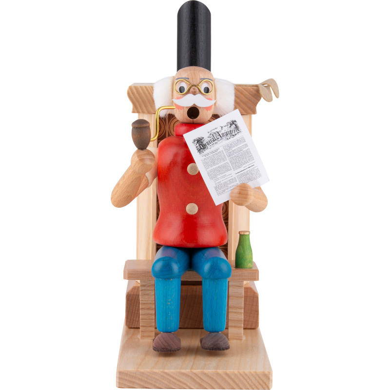 Räuchermännchen Opa am Ofen - 21 cm