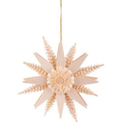 Christbaumschmuck Stern natur - 7 cm