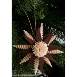 Christbaumschmuck Spanstern braun - 7 cm