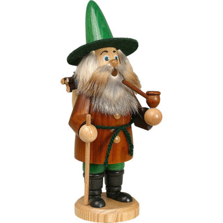 Räuchermännchen Wichtel Holzsammler, braun - 22 cm