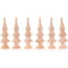 Solid Wood Trees - Natural - 6 pieces - 8 cm / 3.1 inch