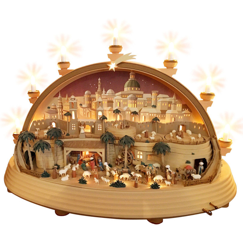 Candle Arch - Nativity Scene in Bethlehem - Limited Edition - 74x28x58 cm / 29x11x23 inch
