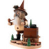 Smoker - Ore Gnome with Coal Tram - 26 cm / 10.2 inch