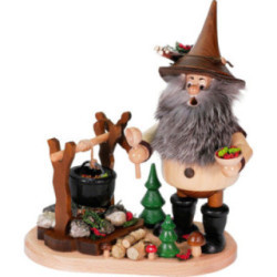 Räuchermännchen Wichtel am Gulaschkocher - 26 cm