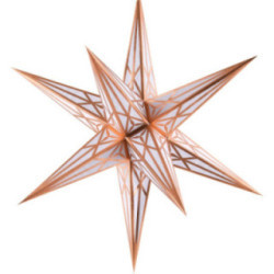 Hartensteiner Weihnachtsstern für Innen - weiß mit kupfer - 68 cm