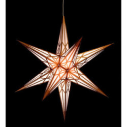 Hartensteiner Weihnachtsstern für Innen - weiß mit kupfer - 68 cm