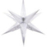 Hartenstein Christmas Star for Inside Use - White with Silver - 68 cm / 27 inch