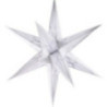 Hartenstein Christmas Star for Inside Use - White with Silver - 68 cm / 27 inch