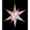 Hartenstein Christmas Star for Inside Use - White with Silver - 68 cm / 27 inch