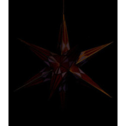 Hartenstein Christmas Star for Inside Use - White-Orange with Gold - 68 cm / 27 inch