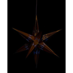 Hartenstein Christmas Star for Inside Use - White-Yellow with Gold - 68 cm / 27 inch