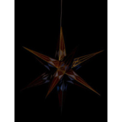 Hartensteiner Weihnachtsstern für Innen - weiß-weinrot mit gold - 68 cm