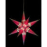 Hartensteiner Weihnachtsstern für Innen - weiß-weinrot mit silber - 68 cm