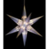 Hartenstein Christmas Star for Inside Use - White-Blue with Silver - 68 cm / 27 inch