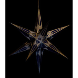 Hartenstein Christmas Star for Inside Use - White-Blue with Silver - 68 cm / 27 inch