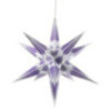 Hartensteiner Weihnachtsstern für Innen - weiß-lila mit silber - 68 cm
