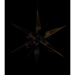 Hartenstein Christmas Star for Inside Use - White-Purple with Silver - 68 cm / 27 inch