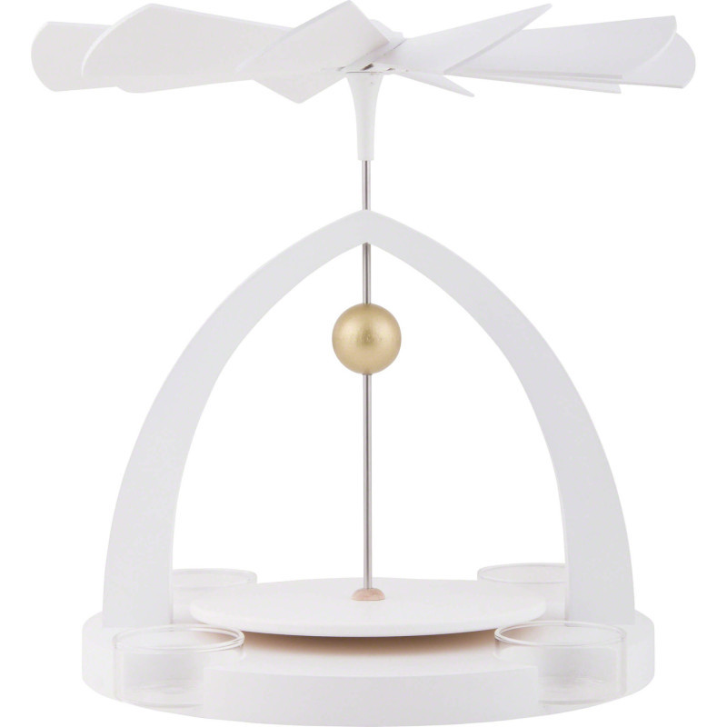 1-Tier Pyramid without Figurines, White - 23 cm / 9.1 inch