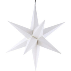 Haßlauer Weihnachtsstern für Innen weiß inkl. Beleuchtung - 65 cm