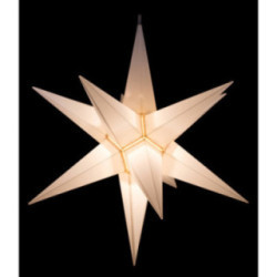 Haßlauer Weihnachtsstern für Innen weiß inkl. Beleuchtung - 65 cm