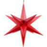 Hasslau Christmas Star - Red and Lighting - 60 cm / 23.6 inch - Inside/Outside Use