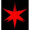 Hasslau Christmas Star - Red and Lighting - 60 cm / 23.6 inch - Inside/Outside Use