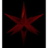 Hasslau Christmas Star - Red and Lighting - 60 cm / 23.6 inch - Inside/Outside Use