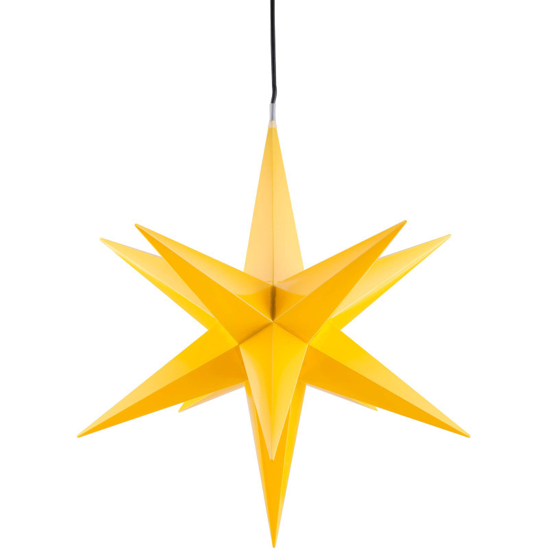 Haßlauer Weihnachtsstern für Innen und Außen gelb inkl. Beleuchtung - 60 cm