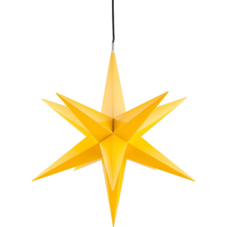 Haßlauer Weihnachtsstern für Innen und Außen gelb inkl. Beleuchtung - 60 cm