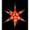 Haßlauer Weihnachtsstern für Innen und Außen rot/weiß mit Goldmuster inkl. Beleuchtung - 75 cm
