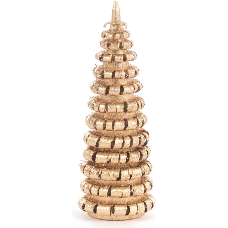 Coiled Tree without Trunk - Golden - 6 cm / 2.4 inch