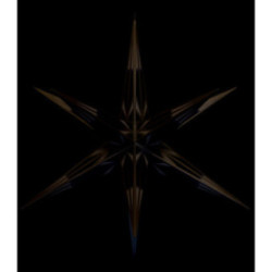 Haßlauer Weihnachtsstern für Innen und Außen blau/weiß mit Silbermuster inkl. Beleuchtung - 75 cm