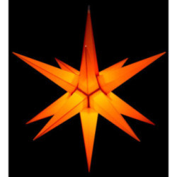 Haßlauer Weihnachtsstern für Innen und Außen orange inkl. Beleuchtung - 75 cm